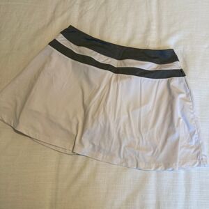 Fila Women's Tennis Skort White Gray Athletic‎ Skirt Size L